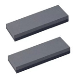 Pack 2 Piedra Afilar Cuchillos Afilador Doble Grano 180 260 Color Gris Oscuro