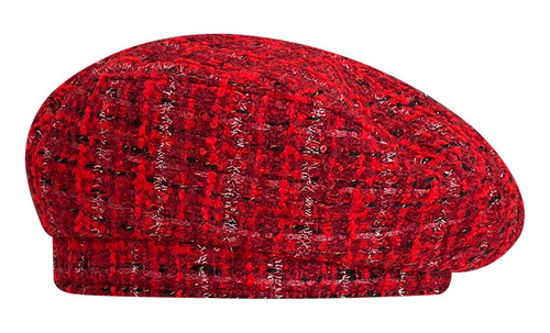 Gorro Rojo Navideño Boina Retro Para Mujer Invierno [u]