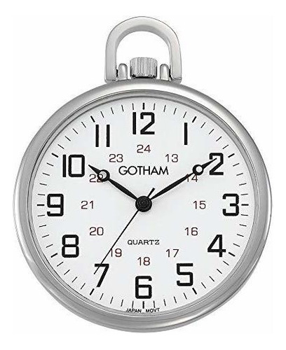 Gotham Gwc15026s - Reloj De Bolsillo Para Hombre (cuarzo, Es