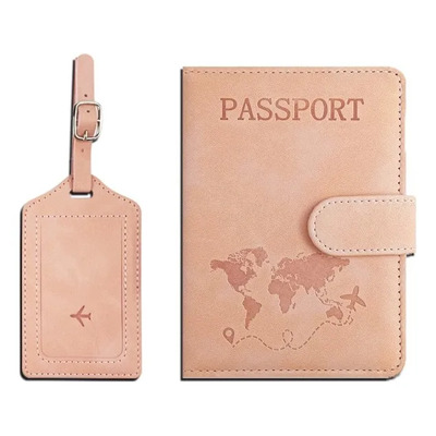 Porta Pasaporte Funda Protectora Espacio Para Visa Rfid Viaj Color Rosa Diseño De La Tela Liso | Meses sin interés