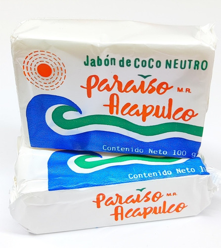 Jabón De Coco Neutro Paraíso Acapulco 20 Piezas Envío Gratis