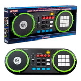 Brinquedo Infantil Simulador De Dj Mixer 4+ Anos Com Led