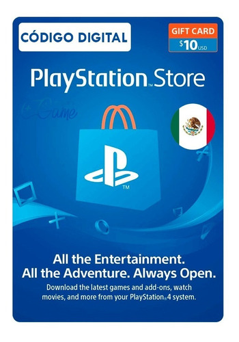 Tarjeta Playstation 10usd México Psn Network