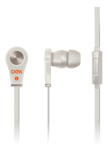 Fone De Ouvido Intra Auricular Com Microfone Oex Tune Branco