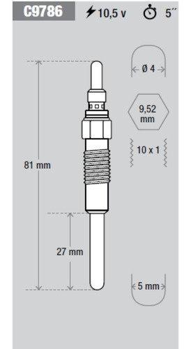 Bujia Incandescente F350 V8. Mic-9786