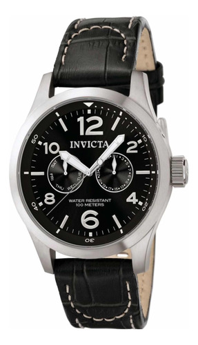 Reloj Invicta Hombre I-force 764 Cuero Negro Con Caja Impact