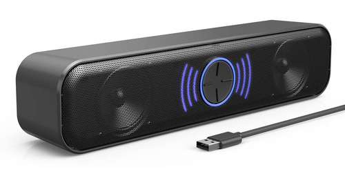 Altavoz Usb Para Computadora Con Perilla Continua, Estéreo D