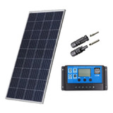 Controlador De Carga 12v/24v 30a + Painel Placa Solar  150w