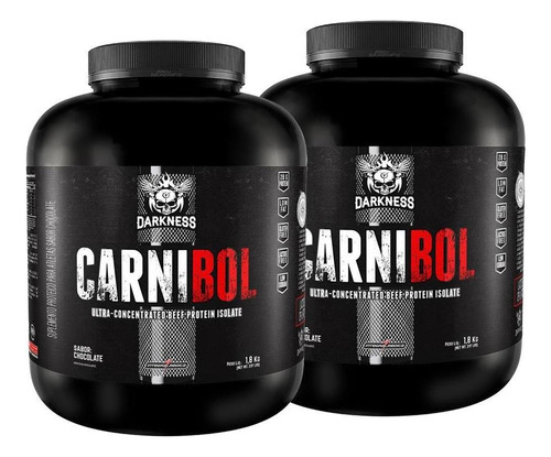 Kit 2 Carnibol Isolado Proteína Carne 1,8kg Choco Darkness