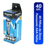 Pilha Aaa Palito Panasonic Super Hyper  Kit De 40 Unidades