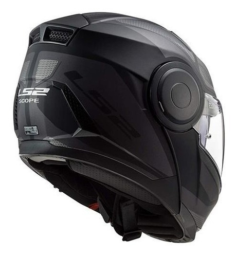 Casco Abatible Ls2 Scope Axis Negro/titanium Ff902 Rider One Color Negro Tamaño Del Casco M