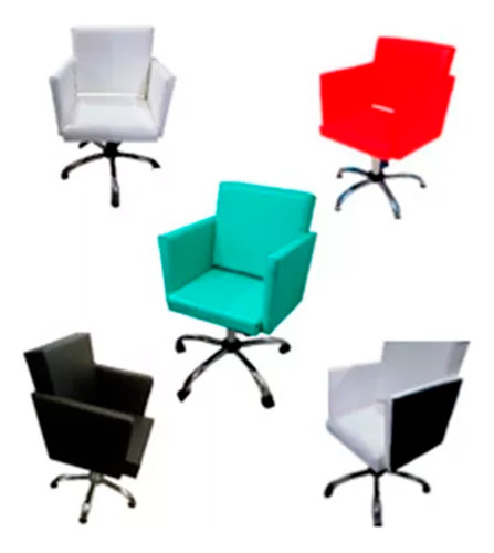 Sillon De Corte Peluqueria Barberia Base Cromada Kit X 2