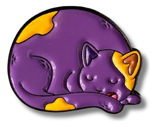 Pin Metálico Gato Púrpura