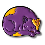 Pin Metálico Gato Púrpura