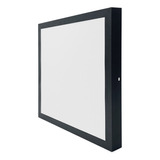 Plafon Sobrepor Quadrado Led 18w Painel Preto Bivolt 22x22