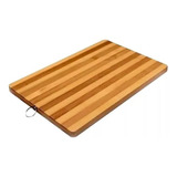 Tabla De Madera Picar Cortar Asado Grande Bambu Cocina 33,5