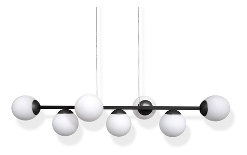 Pendente Jabuticaba Para Sala Globos De Vidro Luxuoso Led 