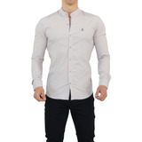 Camisa Cuello Mao Silver John Leopard Slim Fit Envio Gratis