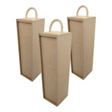 Pack De 3 Cajas Para Botellas De Vino En Mdf De 6mm