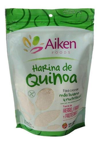 Harina De Quinoa Aiken Libre De Gluten Sin Tacc 250 Gr 