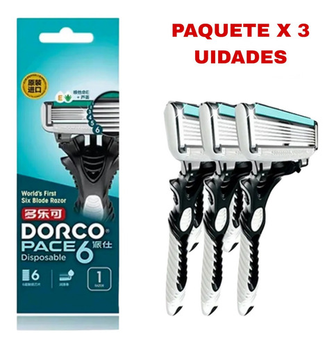 Afeitadora Dorco Pace 6 Hojas Dese - Unidad a $4433