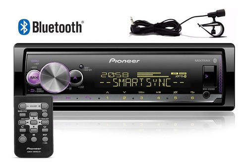 Radio Mp3 Player Pioneer Mvh-x300br Flashing Light Bluetooth