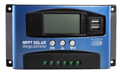 Reguladora De Carga P/ Panel Solar 60 Amper 12v 24v Mppt Usb