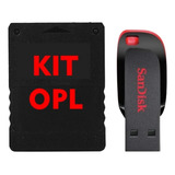 Kit Opl 03 Playstation 2 Memory Card 16mb + Pen Drive 64gb