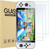 3 Protectores Micas Cristal Templado Nintendo Switch Oled 21