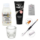 Combo 1 Polygel Powder Gel 50ml Uv/led + Pincel + Solucion 