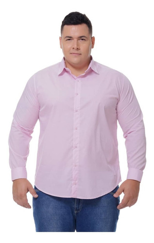 Camisa Masculina Manga Longa Plus Size Premium