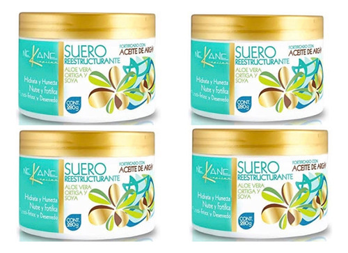 4 Pzas Nekane Tratamiento Suero Reestructurante Argan Y Aloe