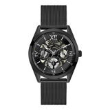 Guess Mens Dress Multifunction 42mm Watch Black Stainless St