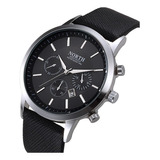 Reloj Hombre Caballero Elegante Piel Acero Inoxidable Cuarzo