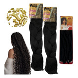 Kit 1 Nina Softex E 2 Jumbos Box Braids Tranças+cachos+anéis