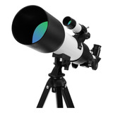 Telescopio Astronomico Refractor Monocular Portatil Tripode Color Negro