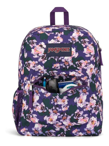 Mochila Jansport Cross Town Purple Petals 26 Lts