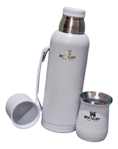 Kit Set Termo Grabado Stanley De 1l + Mate 260ml + Bombilla