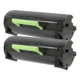 Kit X2 51b4000 51b4h00 Toner P/ Lexmark Mx317 Mx417 Mx517