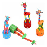 Girafa Maluca Articulada Brinquedo De Madeira 951 Shiny Toys