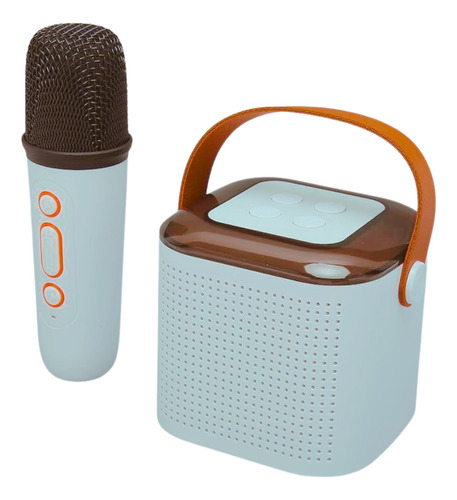 Mini Karaoke E Caixa De Som Portátil Bluetooth Com Microfone