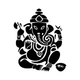El Dios Del Éxito Ganesh Yoga Buda Vinilo Decorativo