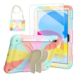 Mica +funda Para iPad 10th 10a Gen 10.9 Rudo Correa Mariposa