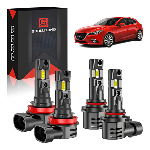 Kit De Faros Led 9005 H11 Para Mazda Luz Alta Y Baja