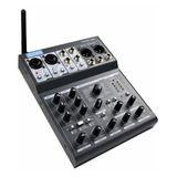 Mesa De Som 6 Canais Mixer Bluetooth Digital Usb Com Efeito