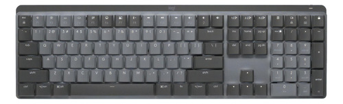 Teclado Bluetooth Logitech Master Series Mx Mechanical Qwerty Inglés Internacional Color Grafito Con Luz Blanca