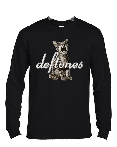 Polera Ml Deftones Logo Gato Rock Abominatron