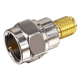 Adaptador Coaxial Rf Tipo F Macho A Conector Hembra Sma