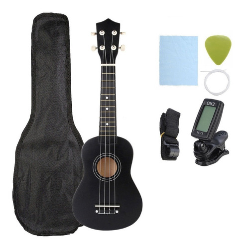 Ukelele Soprano + Funda + Afinador Digital + Cuerdas Extras