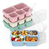 Fiambrera Portátil Lunchera Alimentos Compartimientos 4pc